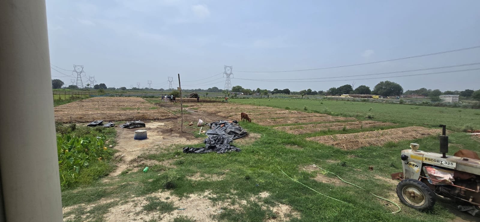 Aerial view of Vasudha composting facility and farm